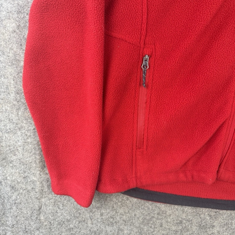 Buc-ees Fleece Lined Jacket Adult Medium Red Employee Workwear Full Zip - Picture 4 of 9